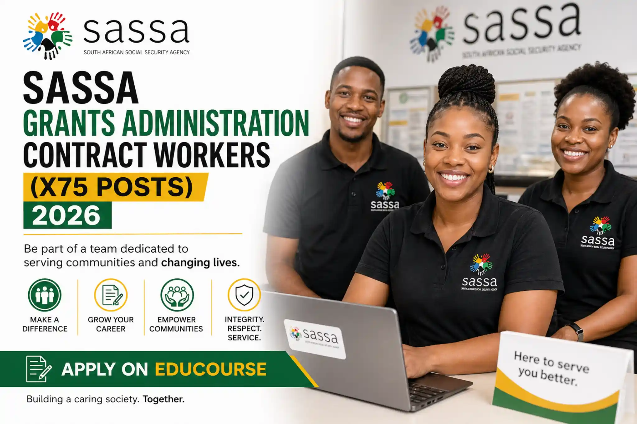 SASSA Grants Administration Contract Workers (X75 Posts) 2026 - Job Tree
