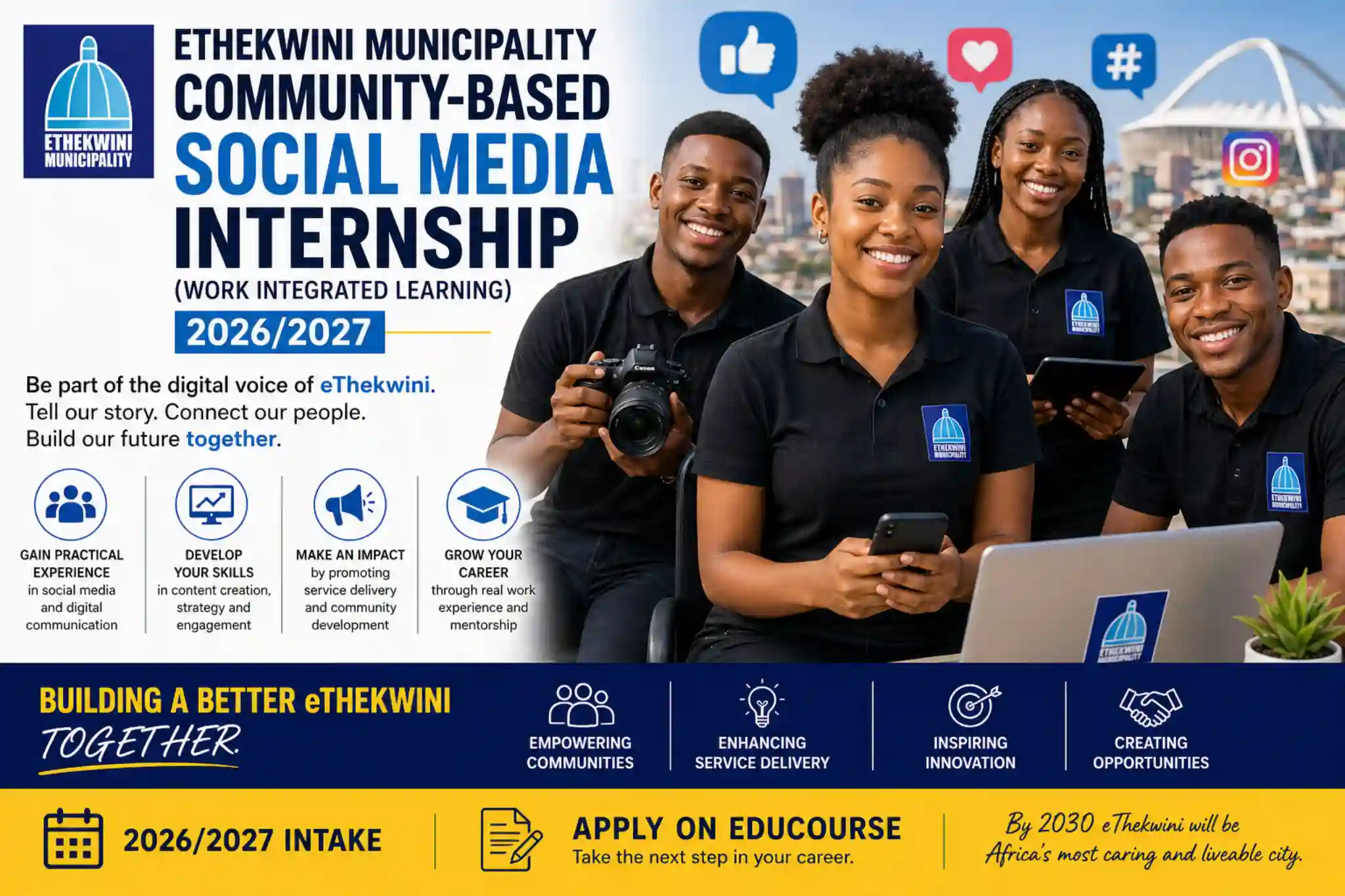 eThekwini Municipality Community-Based Social Media Internship (Work Integrated Learning) 20262027 - Job Tree