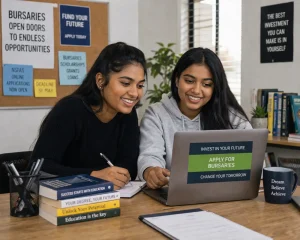 Students applying for bursaries in South Africa