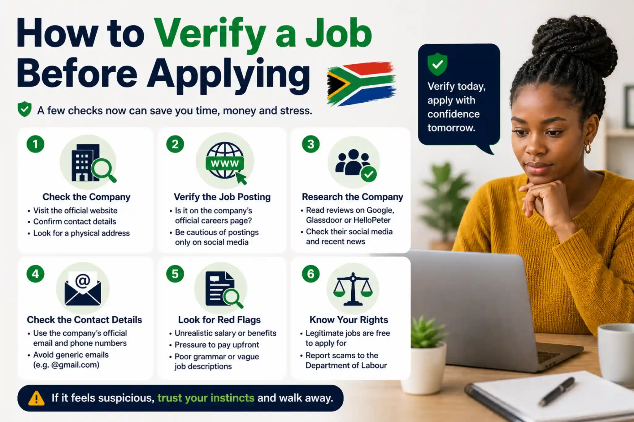 How to verify a job before applying