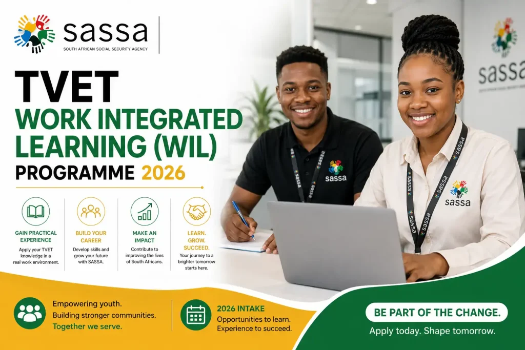 SASSA TVET Work Integrated Learning (WIL) Programme 2026