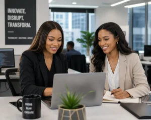 South African professionals working in high demand careers in a modern office environment