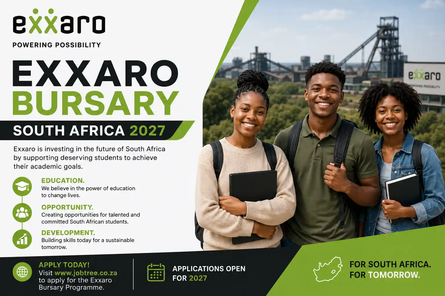 Exxaro Bursary South Africa 2027 - JobTree