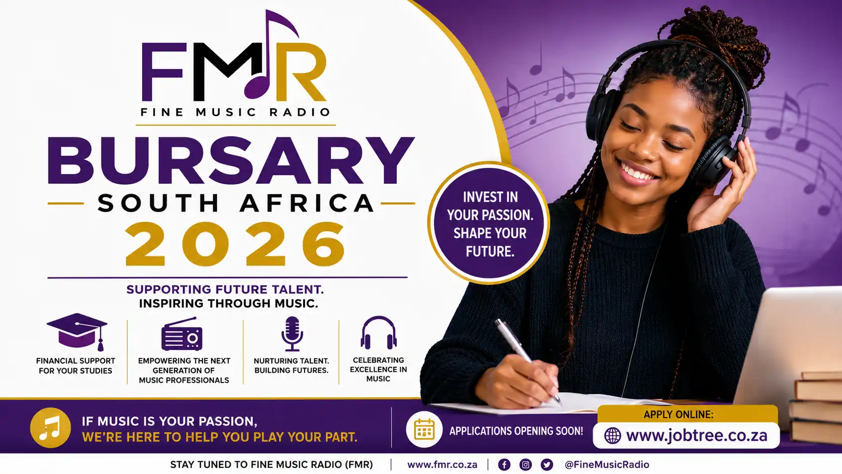Fine Music Radio Bursary South Africa 2026 - JobTree