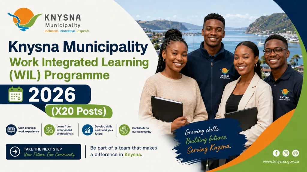 Knysna Municipality Work Integrated Learning (WIL) Programme 2026 (X20 Posts)