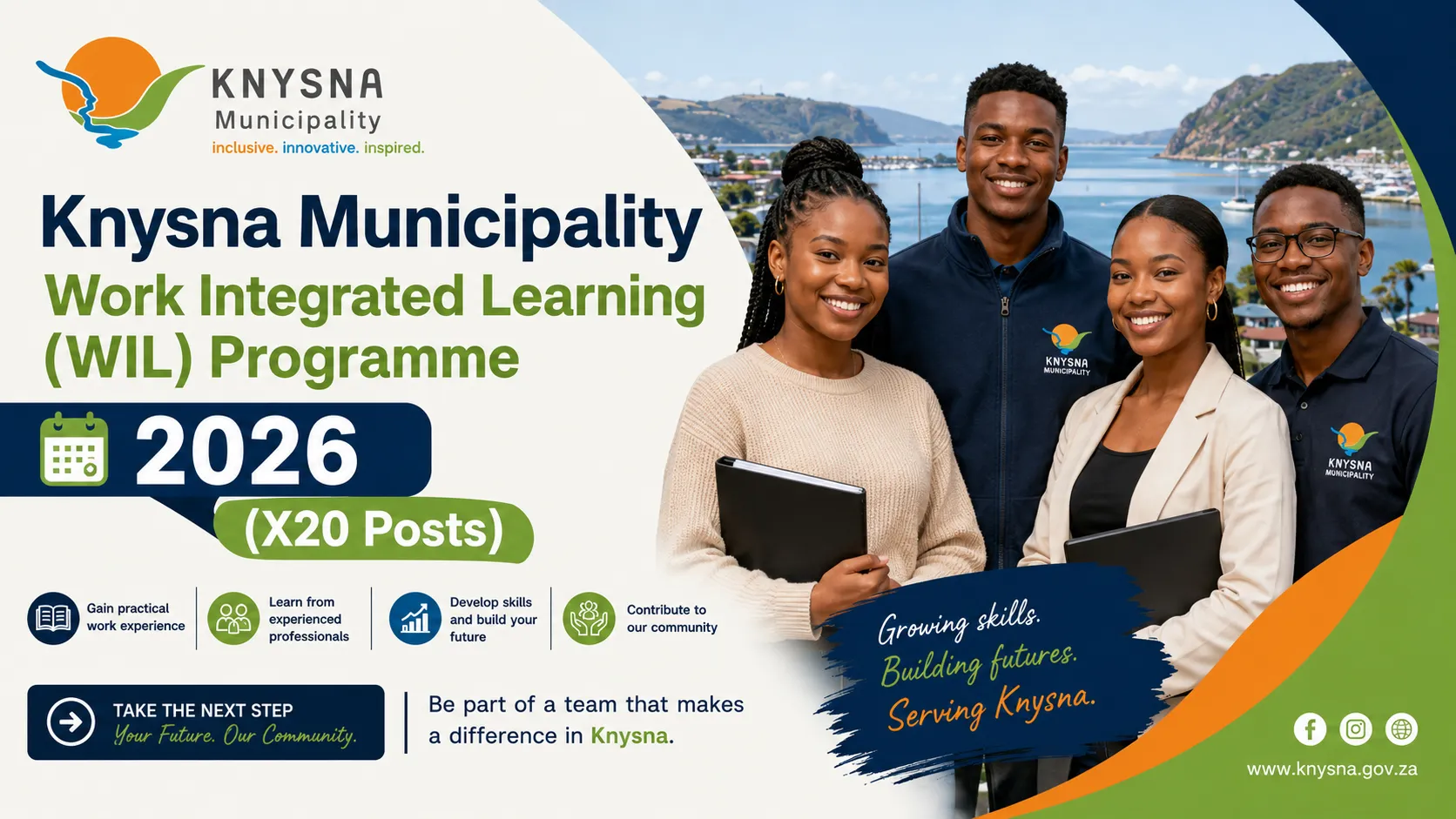 Knysna Municipality Work Integrated Learning (WIL) Programme 2026 (X20 Posts)