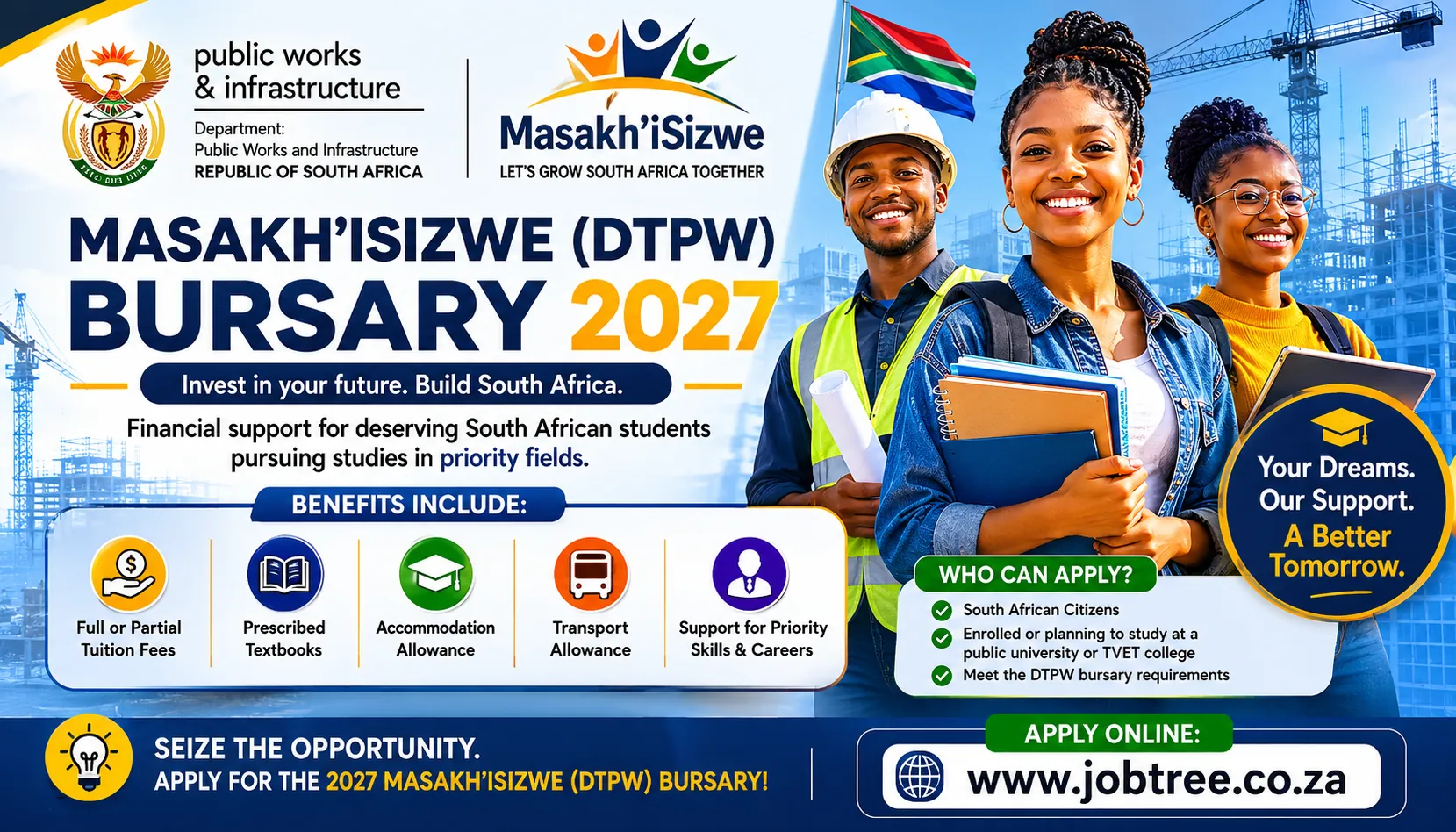 Masakh’iSizwe (DTPW) Bursary 2027