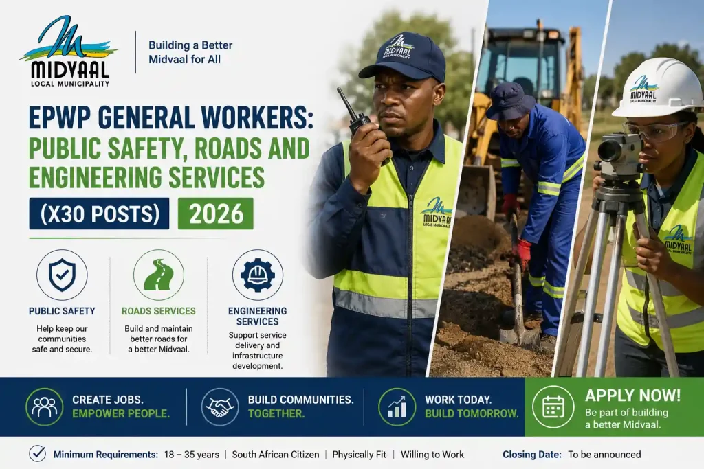 Midvaal Local Municipality EPWP General Workers