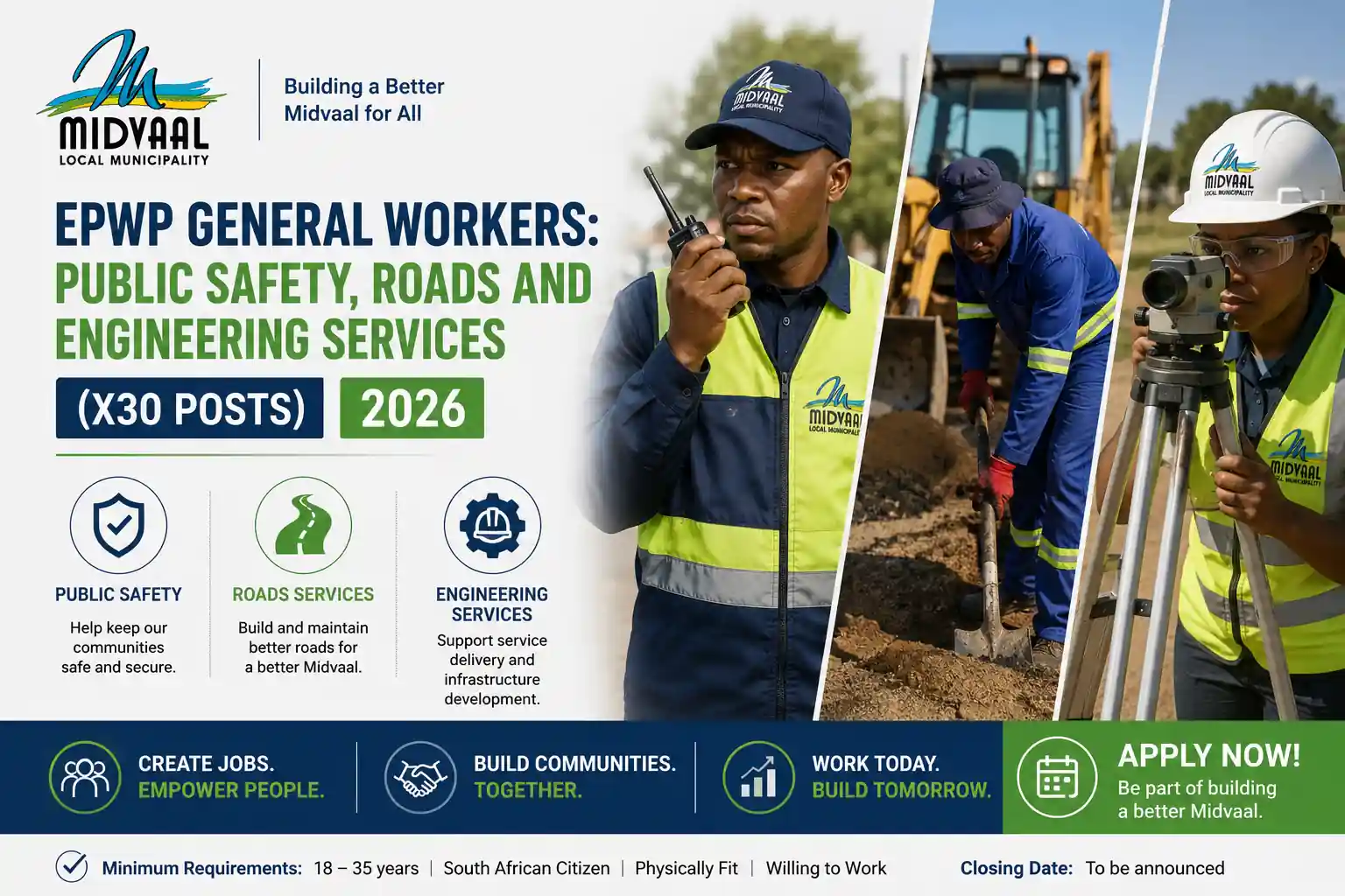 Midvaal Local Municipality EPWP General Workers