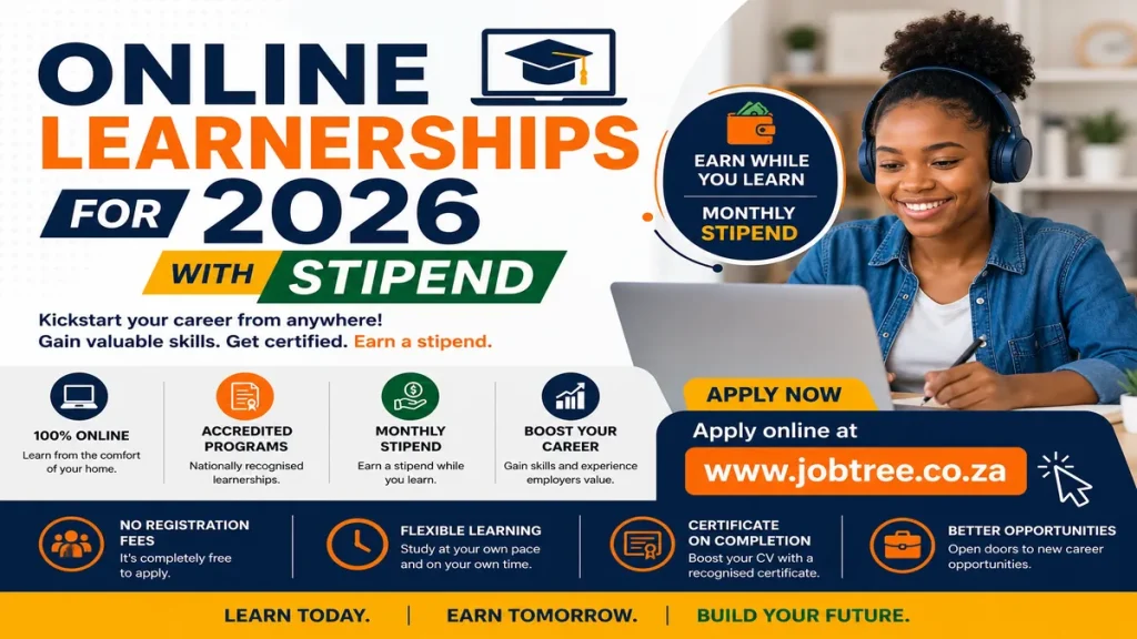 Online Learnerships for 2026 with Stipend - JobTree